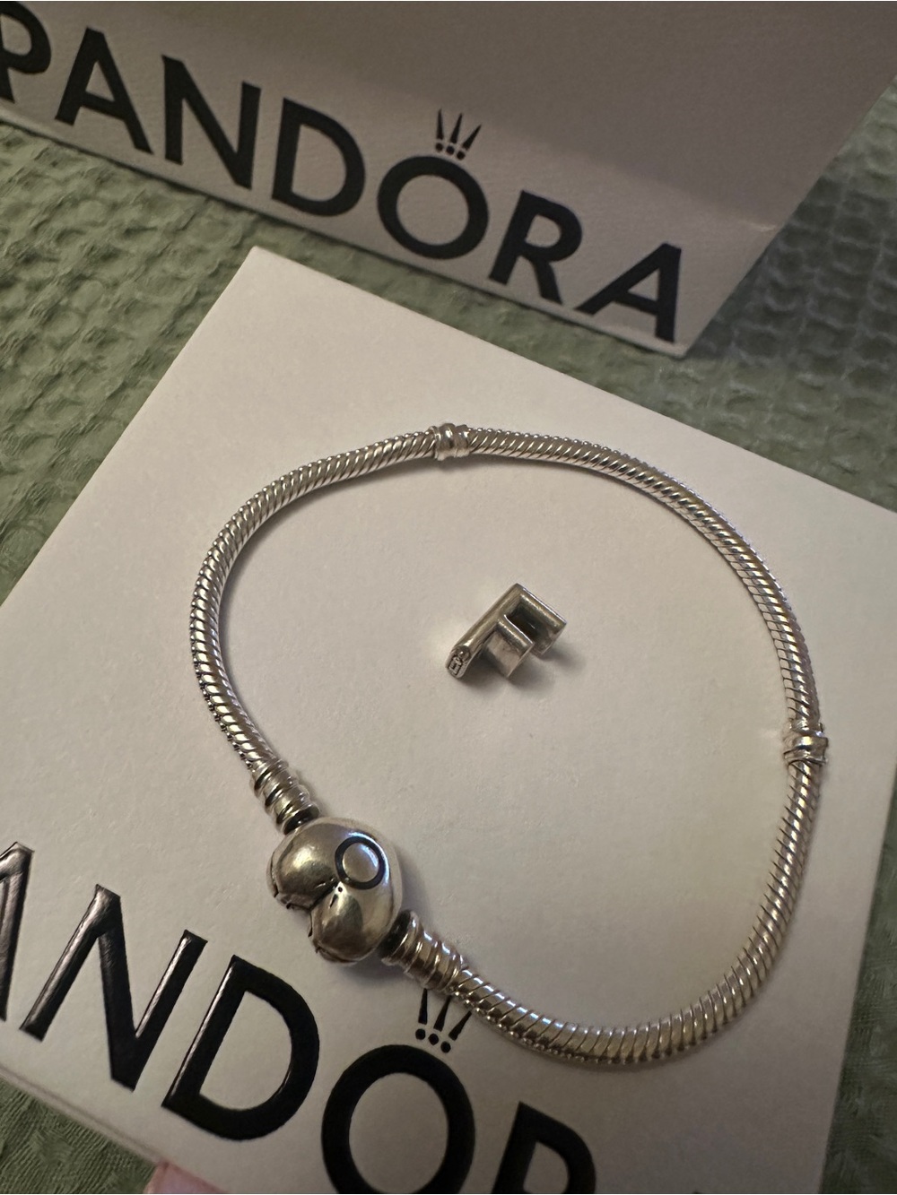 Pandora Silver F Initial Charm